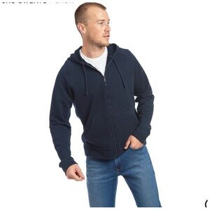 Mott & Bow Men’s ‘Hooper’ French Terry Hoodie. Navy. Large